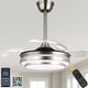 preview thumbnail 5 of 71, Bella Depot 36" Modern Retractable Ceiling Fan with Dimmable Led Light, Remote and APP Control 6-Speed Reversible DC Motor