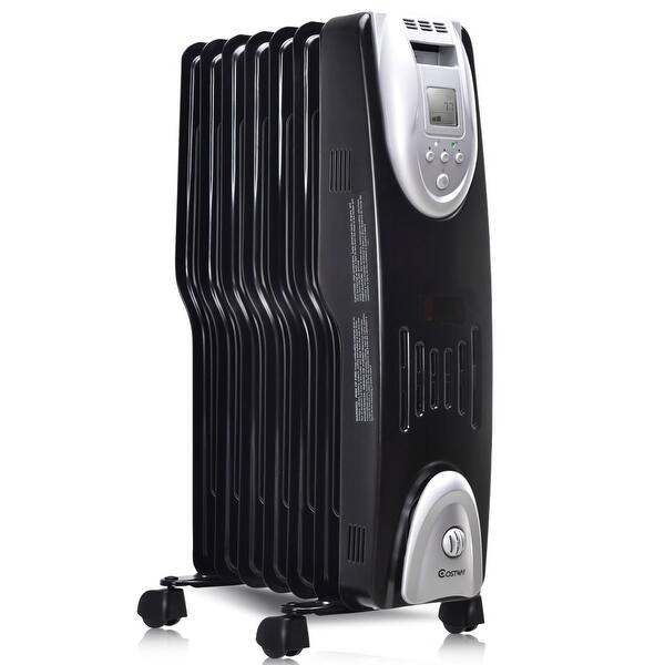 Costway 1500W Electric Oil Filled Radiator Heater Safe Digital - Bed Bath u0026  Beyond - 18797928