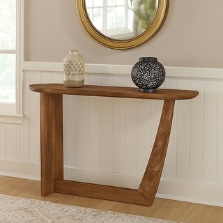 Leti Sofa Console Table, 46 Inch, Brown Mango Wood, L Shaped Base - Bed ...