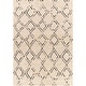 preview thumbnail 2 of 9, Flynn Global Area Rug 2' x 3' - Beige/Black