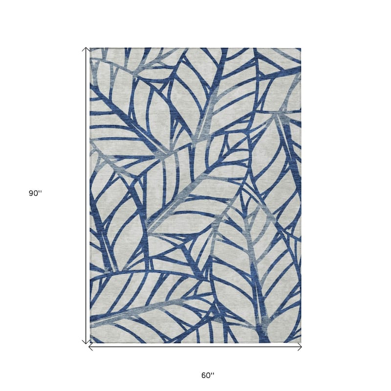 HomeRoots Floral Transitional Rectangle Outdoor Rug
