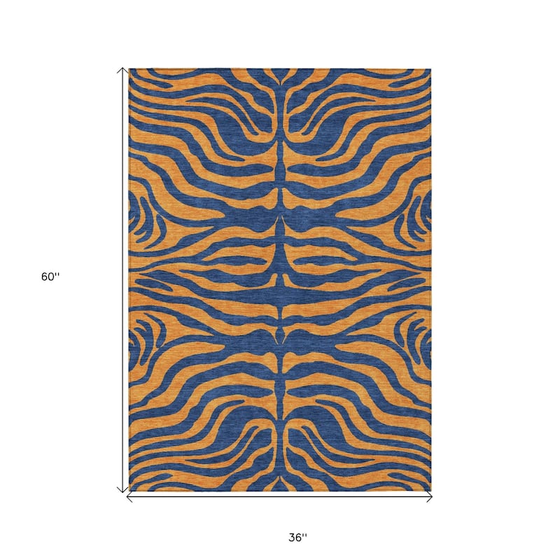 HomeRoots Animal Print Transitional Rectangle Outdoor Rug