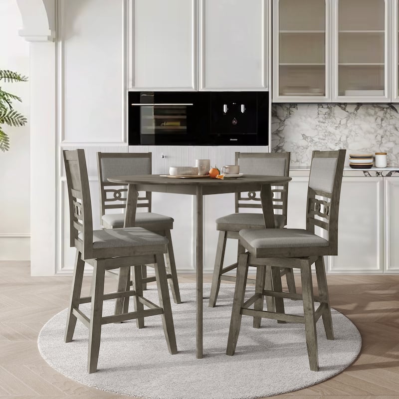 CraftPorch Luxury Swivel Counter Chair with Round Table