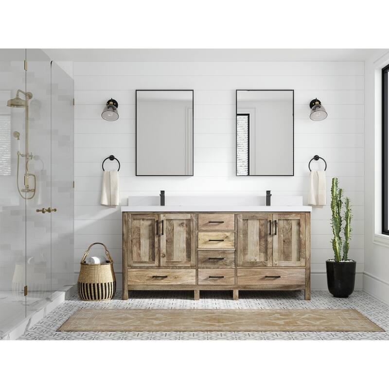 Willow Collections 72 in. W x 22 in. D Malibu Mango Double Sink Bathroom Vanity with Countertop