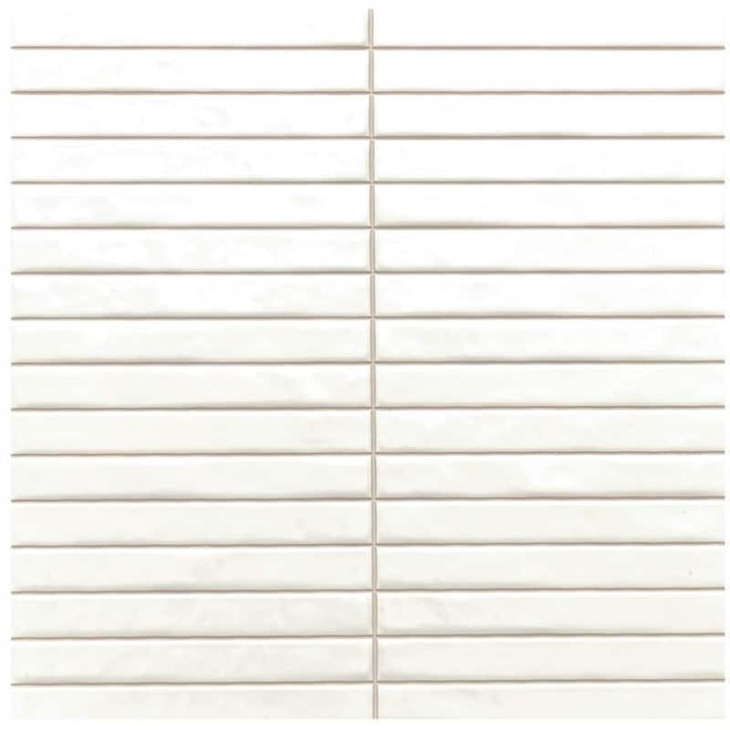 Castilla 14x14 Glossy Porcelain Textured Ribbed Tile - Wall, Backsplash