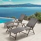 preview thumbnail 52 of 56, Outdoor Aluminum Folding Adjustable Chaise Lounge Chair and Table Set