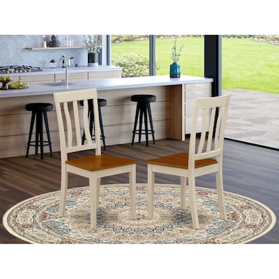 Buttermilk Cherry Dining Chair - Solid Wood Seat with Traditional Kitchen Accent Seating Design - 18