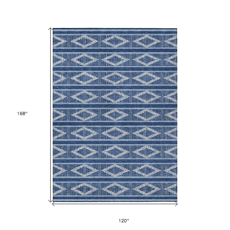 HomeRoots Geometric Transitional Rectangle Outdoor Rug