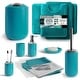 preview thumbnail 49 of 68, Clara Clark 23 Piece Complete Bathroom Accessories Kit With Shower Curtain and Rug Set