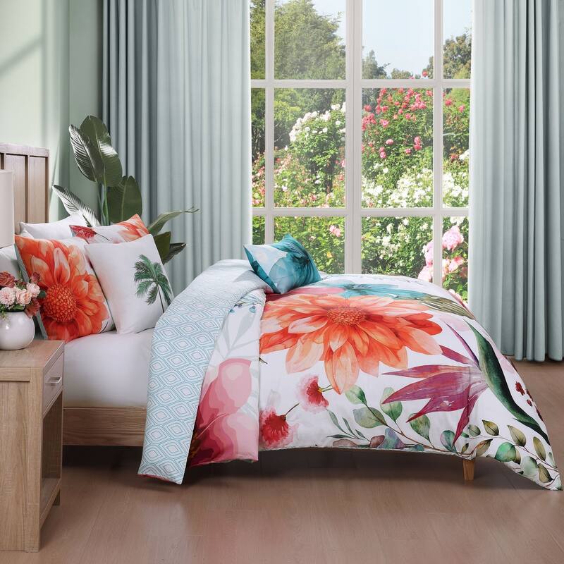 Bebejan Eden's Embrace 100% Cotton Sateen 5 Piece Reversible Comforter Set