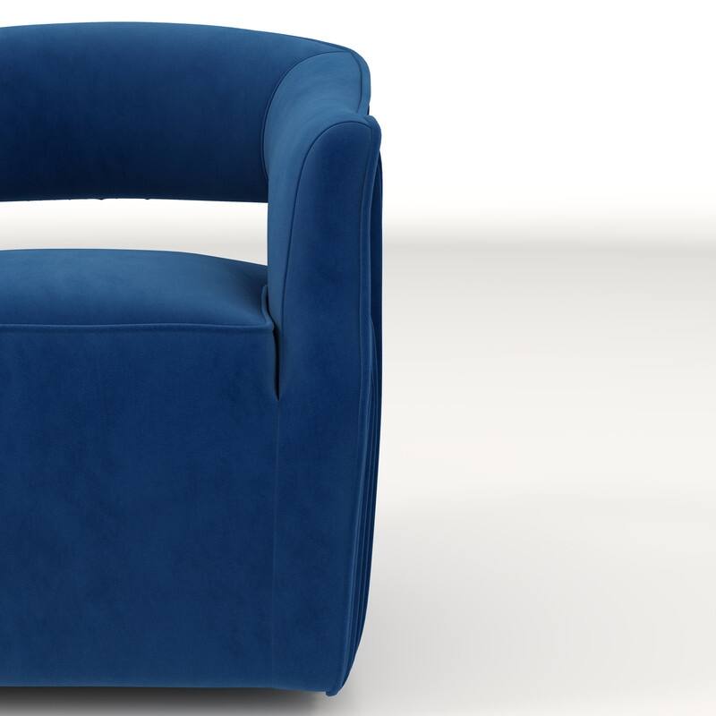 SEYNAR Modern Glam Velvet 360 Degree Swivel Open-Back Accent Armchair Set of 2