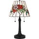 preview thumbnail 1 of 4, Aurora 2-Light Matte Black Table Lamp