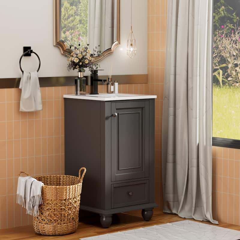Bathroom Vanity with Sink Combo Set, Free Standing Bathroom Storage Cabinet