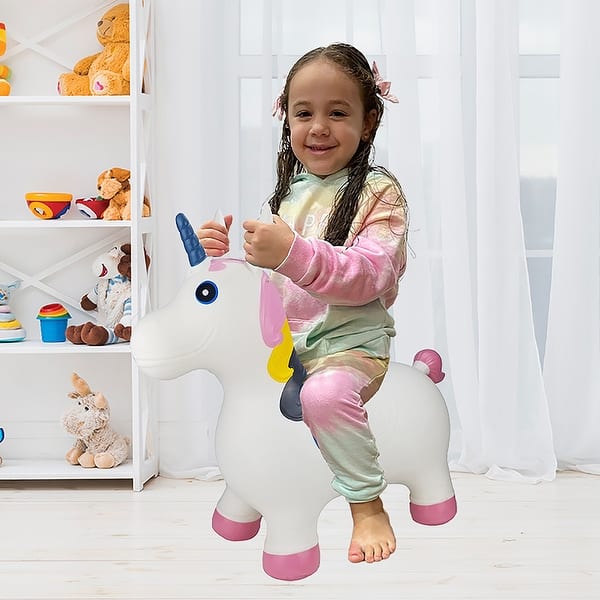 slide 2 of 43, BounceZiez Inflatable Bouncy Ride-On Hopper with Pump