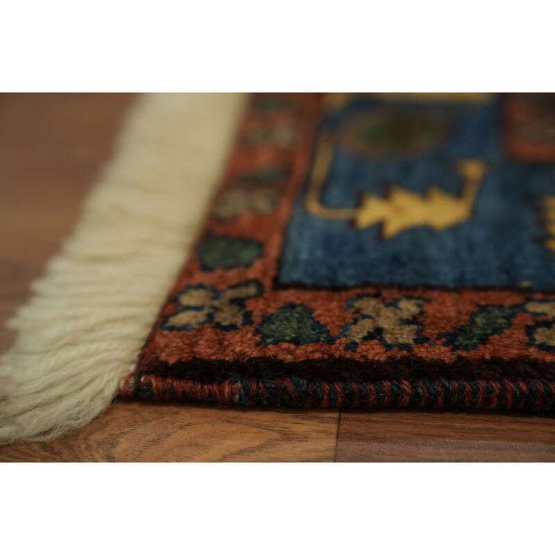 Hand Knotted Oriental 100% Wool Carpet Tribal All-Over Beige & Ivories Gabbeh (kashkoli) Area Rug - 6' 2'' X 4' 1''