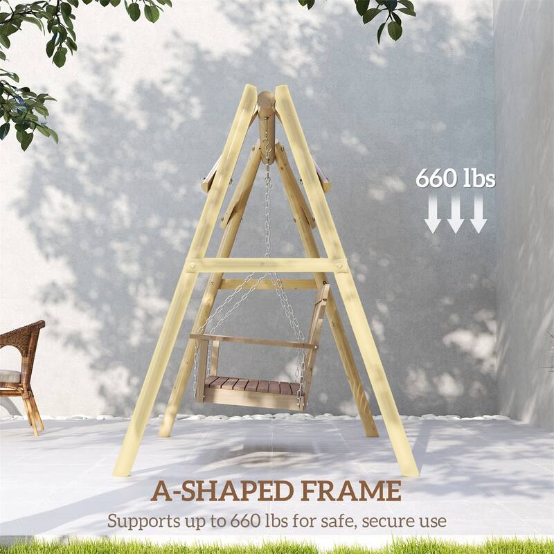 Heavy Duty Outdoor Swing Frame for Porch or Backyard Use - 78.7" W x 53.1" D x 67.7" H