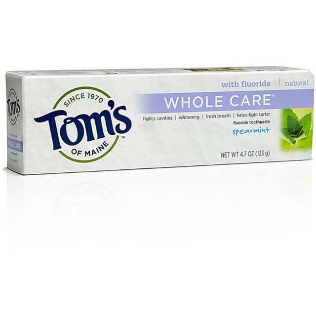 Tom S Of Maine Whole Care Toothpaste With Fluoride Spearmint 4 7 Oz Overstock 11734634