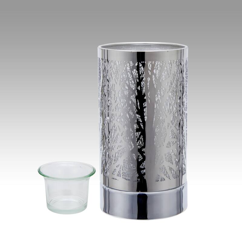 7" Touch lamp/Oil burner/Wax warmer - Silver Forest - 3.75*3.75*7