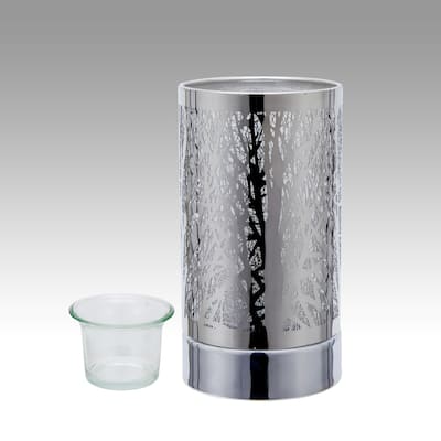7" Touch lamp/Oil burner/Wax warmer - Silver Forest - 3.75*3.75*7
