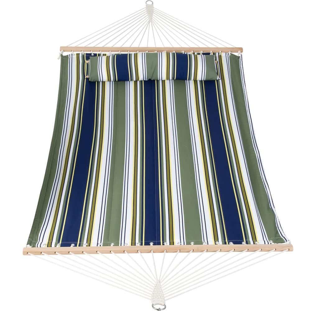 78'' Quilted 2 Person Hammock Beach Swing with Spreader Bars&Pillow - 55.1*122*1