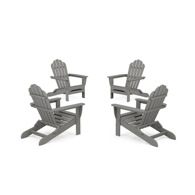 4-Piece Monterey Bay Folding Adirondack Chair Conversation Set