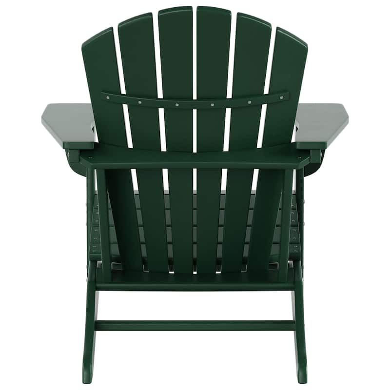Altura Outdoor Eco-Friendly All Weather Adirondack Chair with Ottoman and Side Table (3-Piece Set)