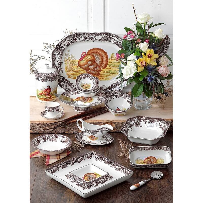 Spode Woodland Pint Pitcher - Turkey - 3.5