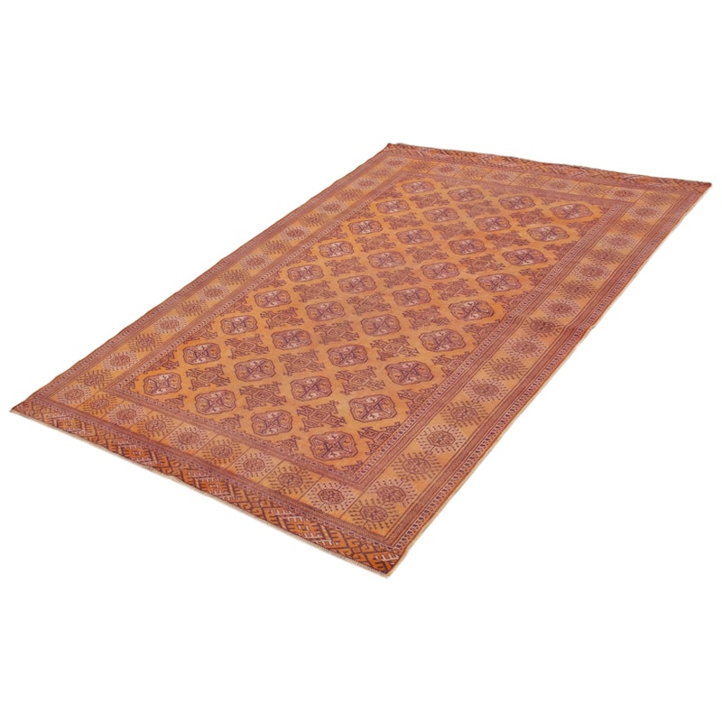 ECARPETGALLERY Hand-knotted Baluch Burnt Orange Wool Rug - 6'7 x 9'5