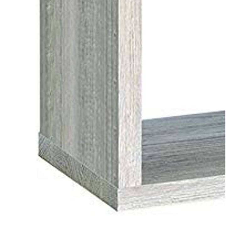 Modish Wooden Bookcase With Multiple Shelves, Gray