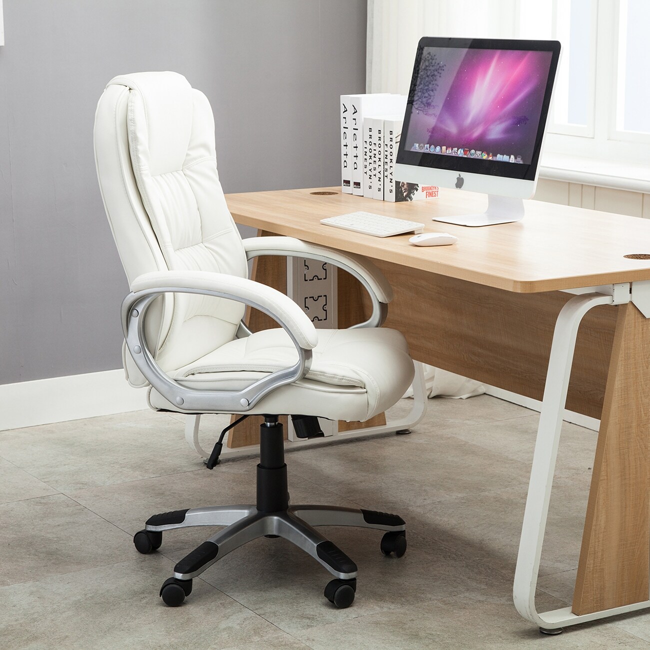 Shop Belleze Ergonomic Office Pu Leather Chair Executive Computer