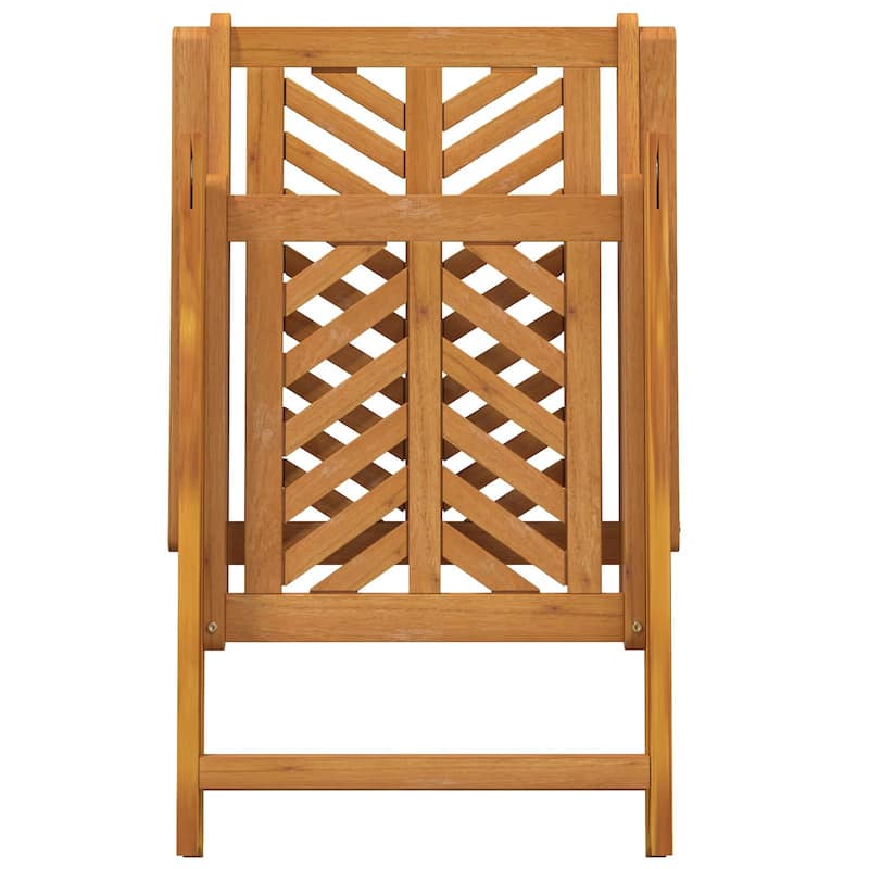 vidaXL Patio Chair Reclining Chair Seating Outdoor Furniture Solid Wood Acacia - 22.4 x 28 x 35.4