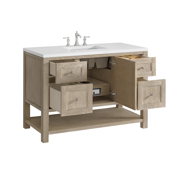 James Martin Vanities Breckenridge 48" Single Vanity, Whitewashed Oak