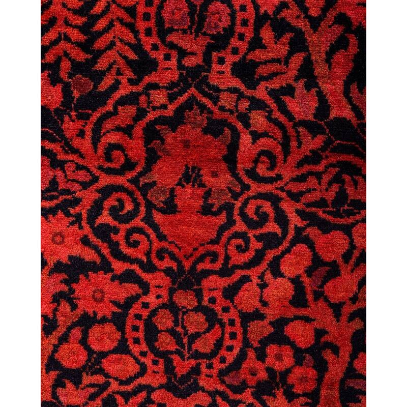 Contemporary Overdyed Wool Hand Knotted Runner - 3' 0" x 10' 7"