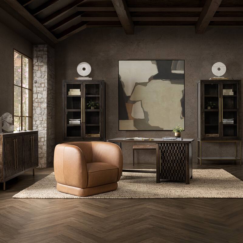 Classic Home Norwood Solid Mango Wood Desk - Bark Brown