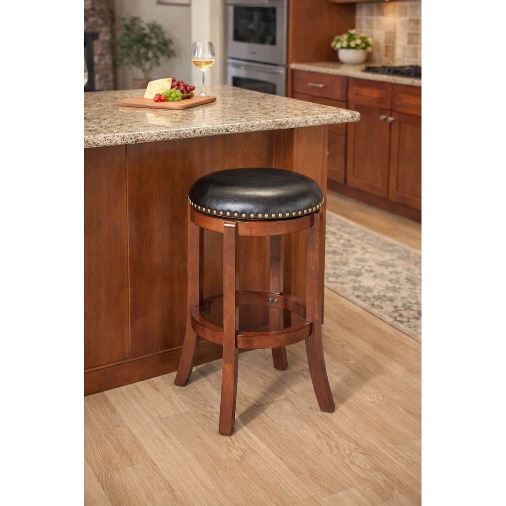 Cordova Black Swivel Counter Height Bar Stool