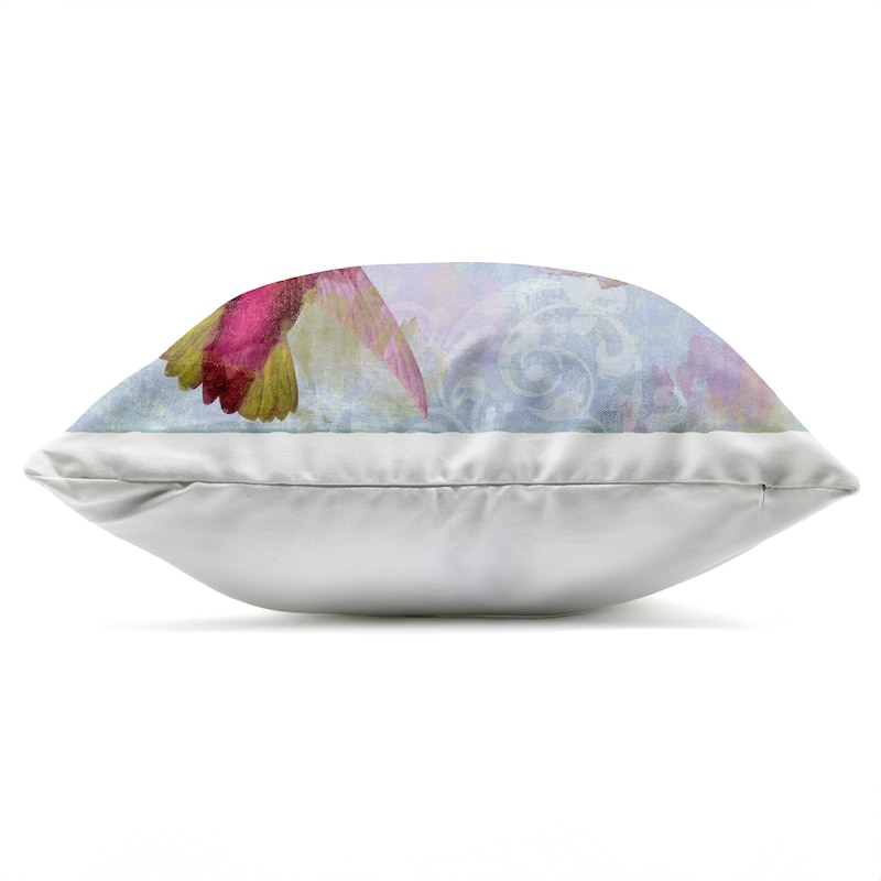 Stupell Hummingbird & Purple Poppy Printed Outdoor Throw Pillow Design by Sasha