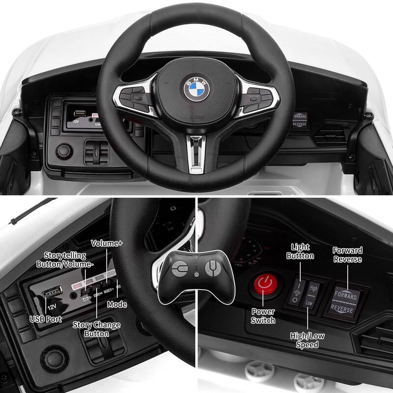 Licensed by BMW M4 12V Ride On Toy Car for Kids with Remote Control