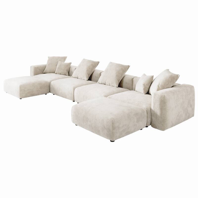 181" Corduroy Modular Sofa