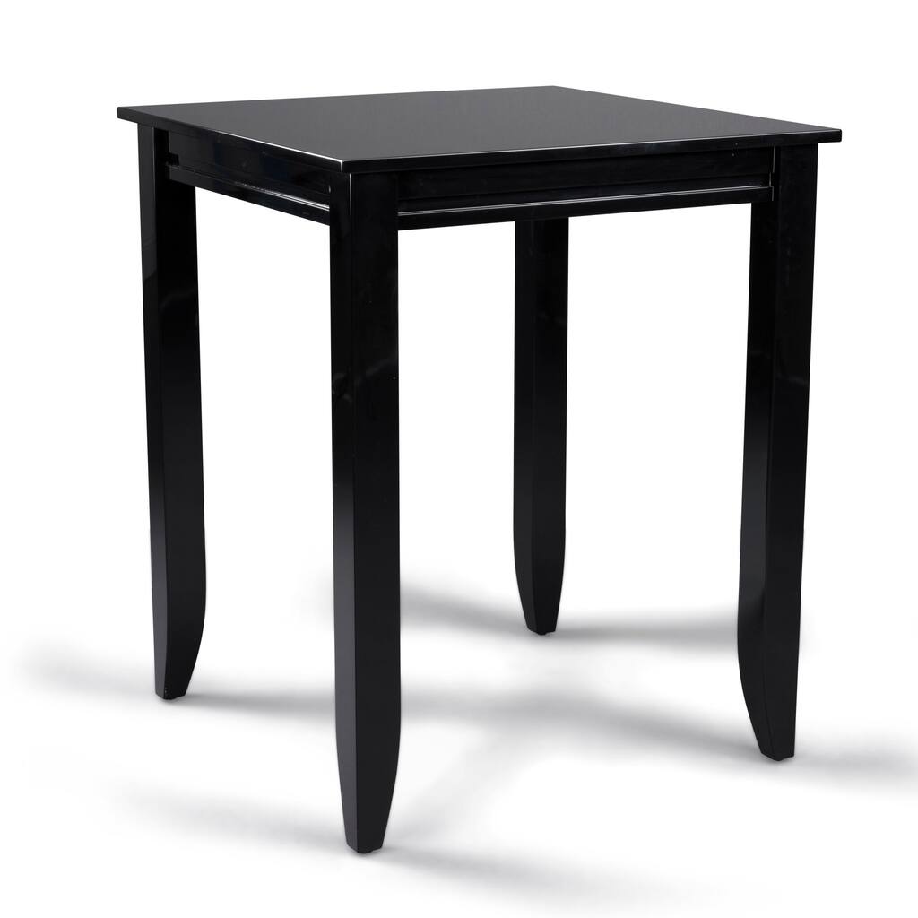 Linear Black Wood High Dining Table - 30" x 36" x 30"