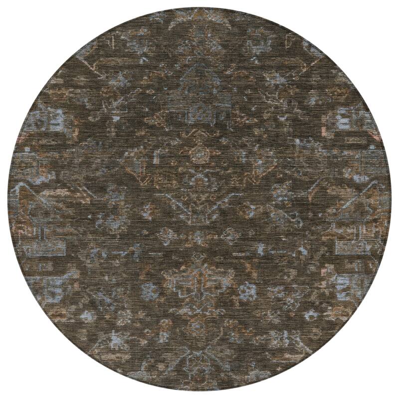 Machine Washable Indoor/ Outdoor Traditional Chelsea Chantille Rug