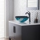 preview thumbnail 4 of 35, Kraus Glass Vessel Sink, Bathroom Faucet, Pop Up Drain, Mounting Ring