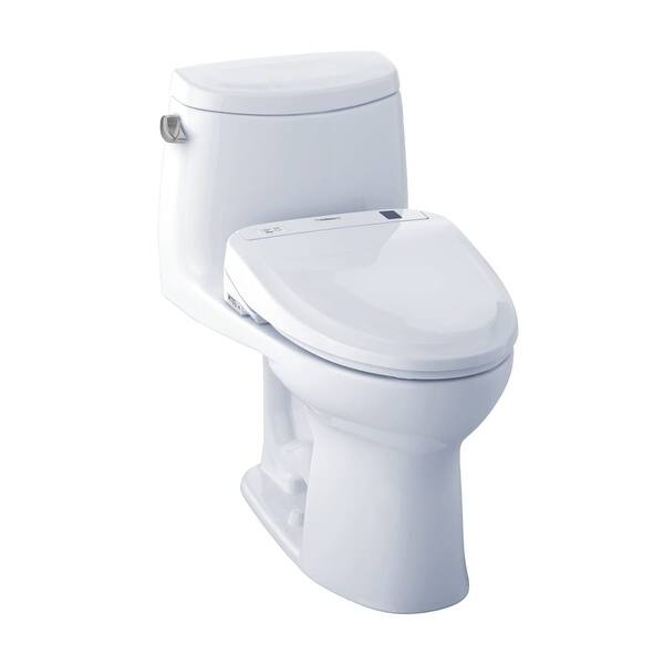 Toto MW604584CEFG Ultramax 1.28 GPF OnePiece Elongated ADA Height Toilet with Washlet cotton
