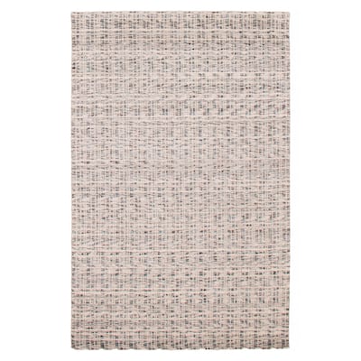 ECARPETGALLERY Hand Loomed Kashkuli Gabbeh Ivory Wool Rug - 5'2 x 7'6