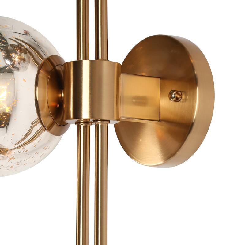 Bola Modern Gold 3-Light Chandelier Orb Glass Vanity Lights Wall Sconces