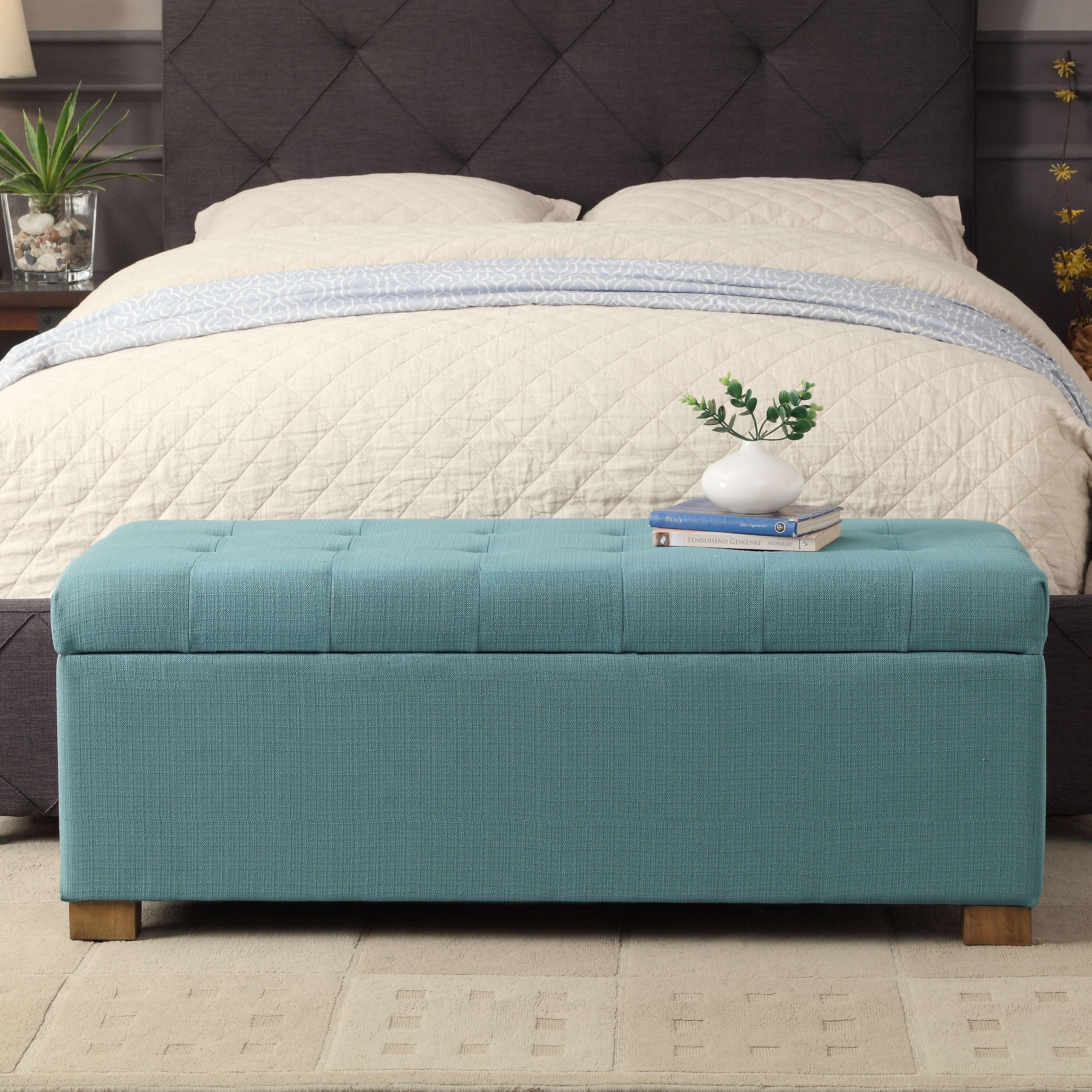 Porch & Den Lacey Tufted Storage Bench