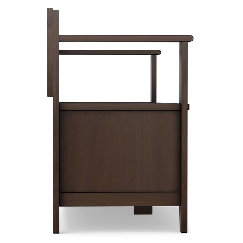 WYNDENHALL Halifax 48 inch Wide Solid Wood Transitional Entryway Bench - 48 Inches wide