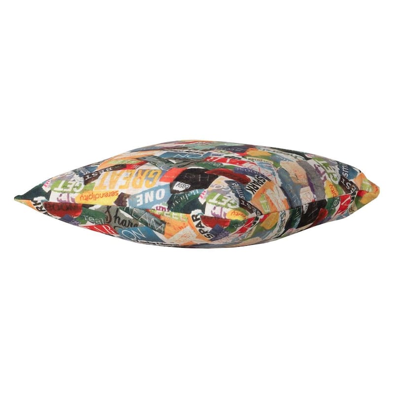 Siscovers Clippings Decoupaged Print Throw Pillow