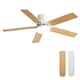 Option White with wood grain blades