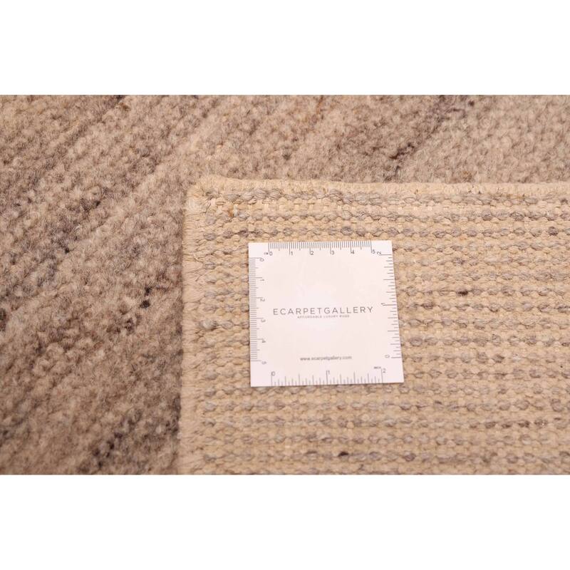 ECARPETGALLERY Hand-knotted Loreto Grey Wool Rug - 5'4 x 7'5