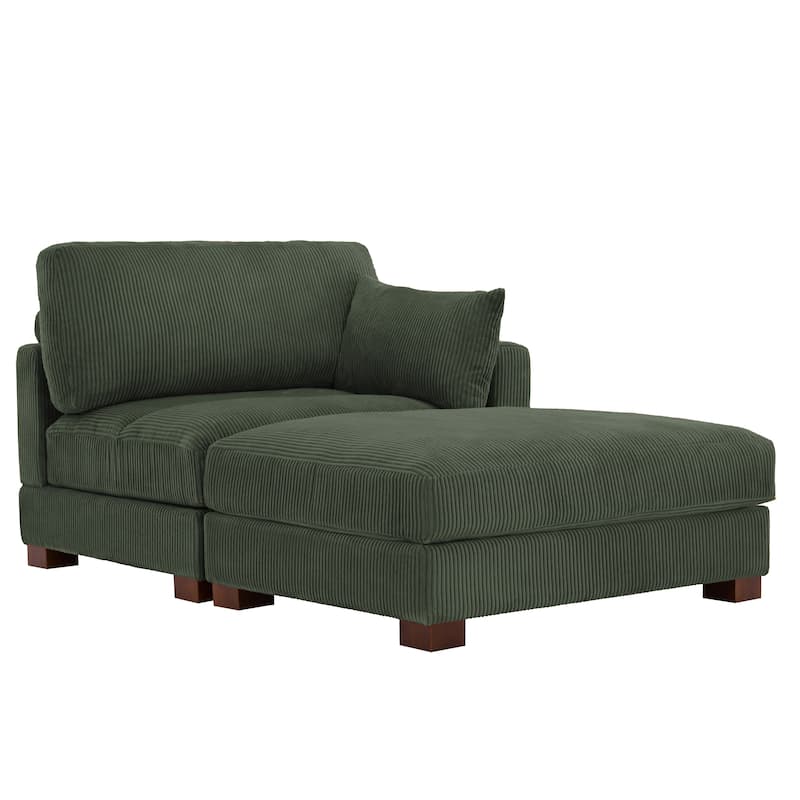Modular Sectional Sofa with Ottomans